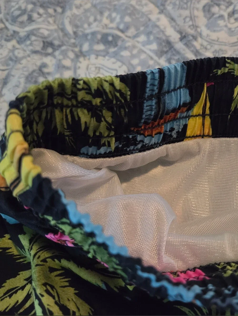 Boy’s Tropical Floral Black Swim Shorts
